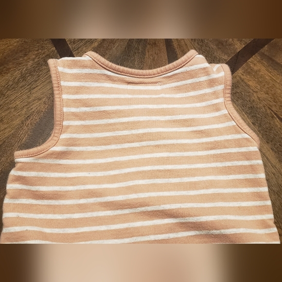 Organic Little Planet By Carter's Striped Sleeveless Baby Girl Romper Size 18m - Picture 10 of 12